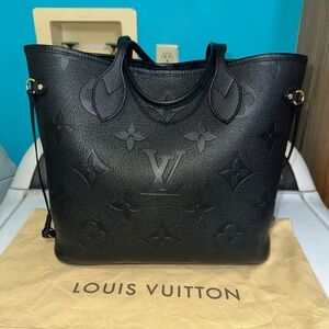 SOLD Louis Vuitton empriente neverfull mm in noir without pouch